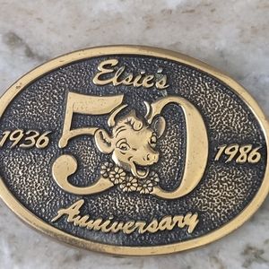 Elsies 1936 to 1986 50 year anniversary belt buckle